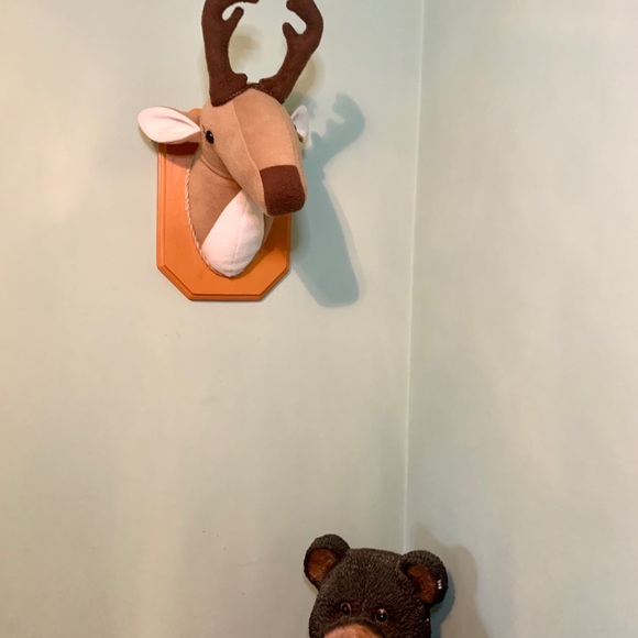 Handmade Stuffed Animal Deer Head for Nursery - Picture 5 of 5